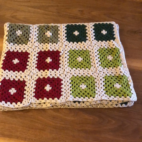 Patchwork Crochet Scarf /Throws Blanket - Picture 2 of 5